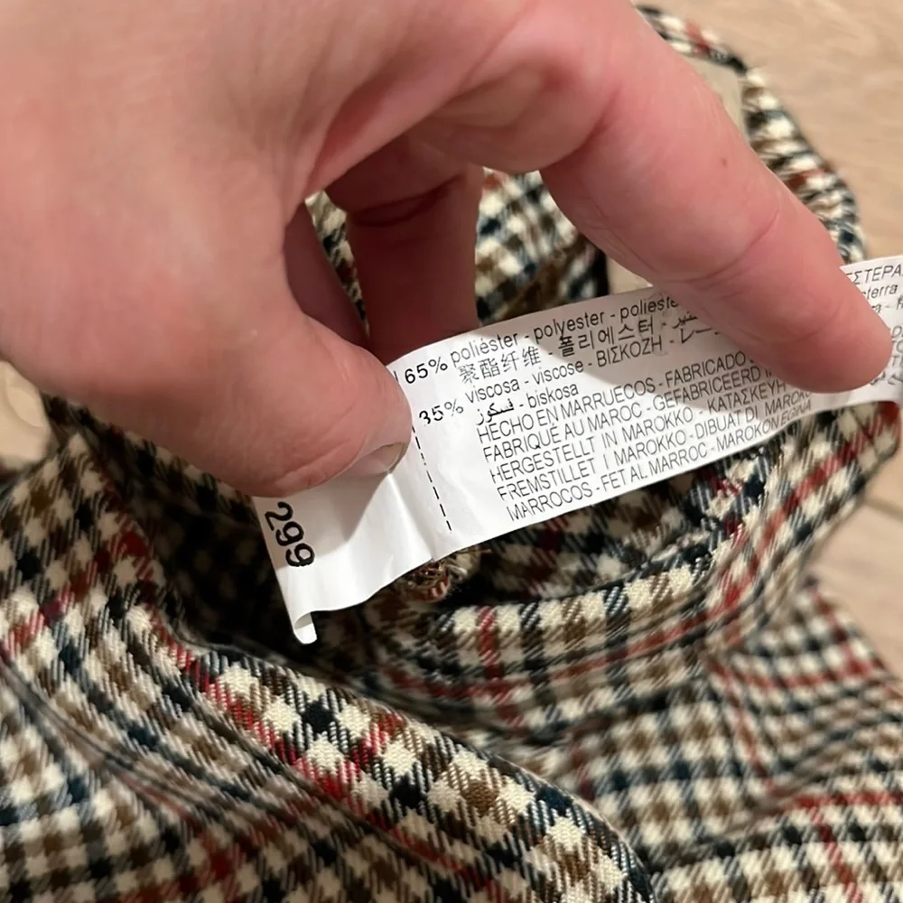 Zara Girls Kids (like-new) Houndstooth Box Pleat Skirt Skort Shorts School